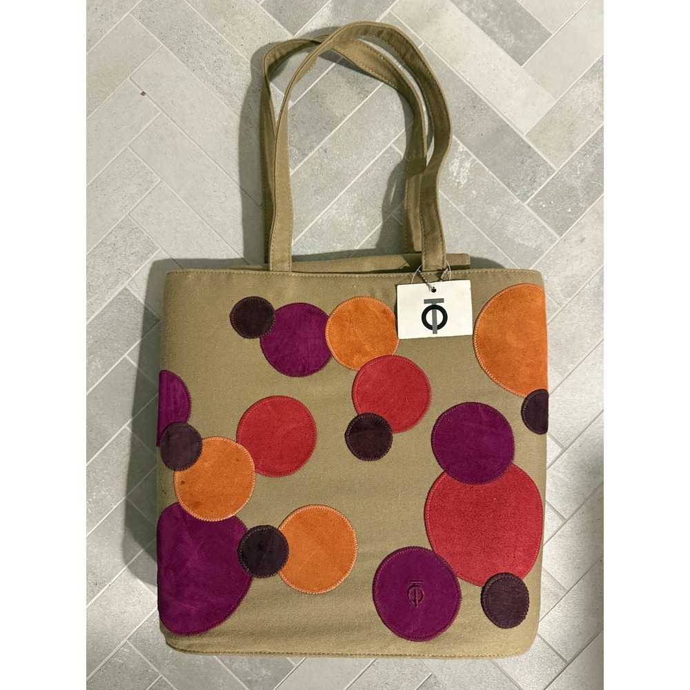 NWT Tote Le Monde Wool Appliqué Work Tote 798F